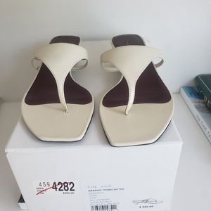 The Row Thong Kitten Sandals in Ivory
